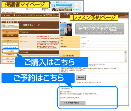 購入はこちら、利用はこちら