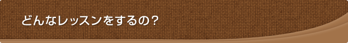 どんなレッスンをするの？