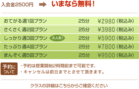 料金表