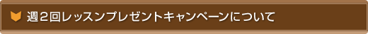 週二回レッスンプレゼントキャンペーンについて